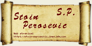 Stoin Perošević vizit kartica